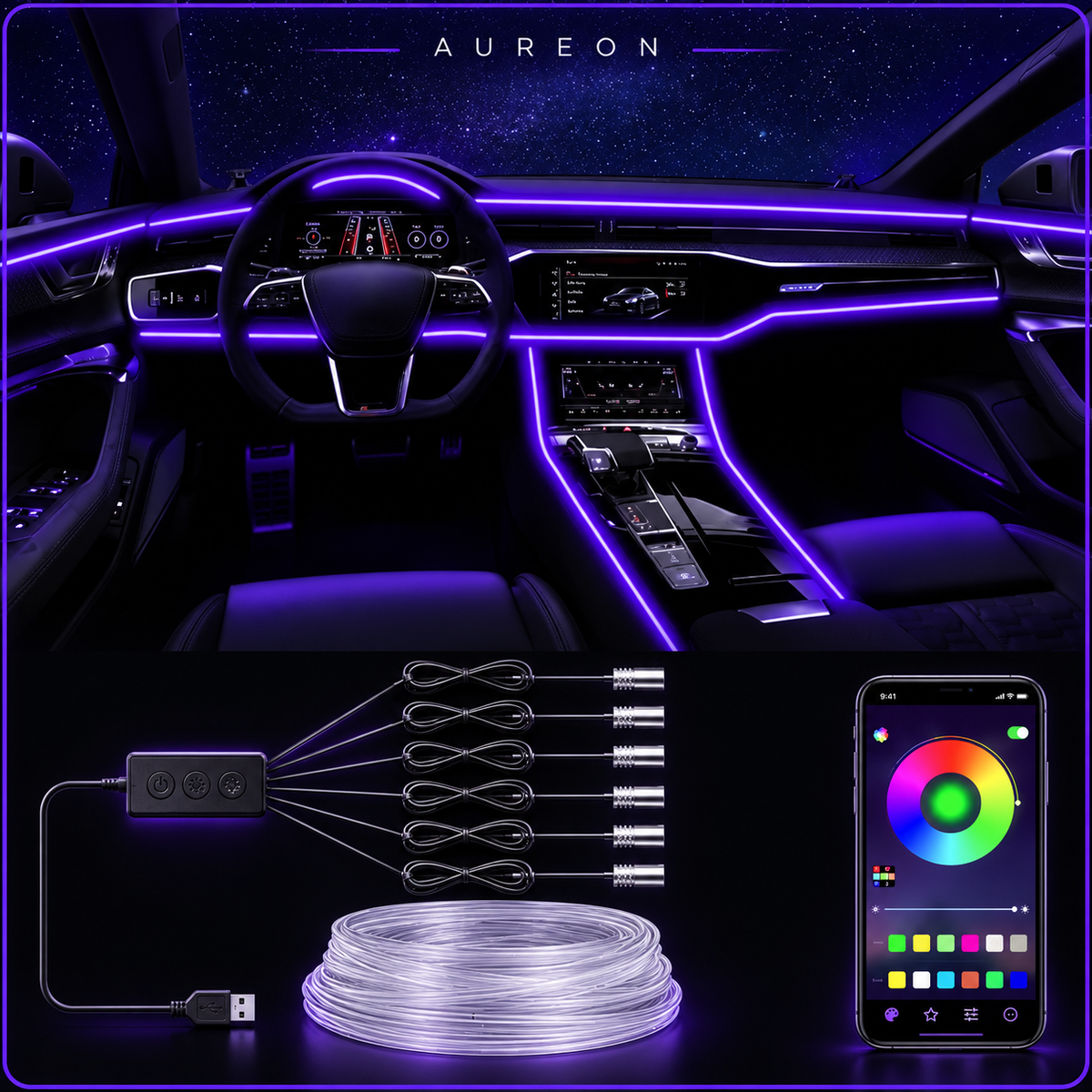 Ambient RGB Interior Light Kit