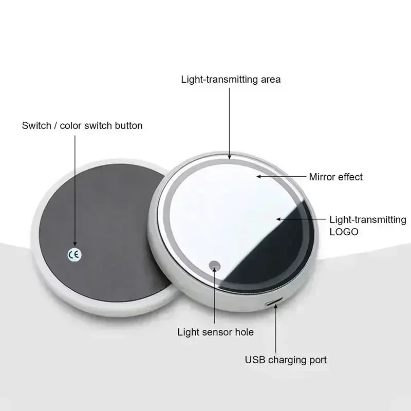 Aureon LED cup holder coaster color options
