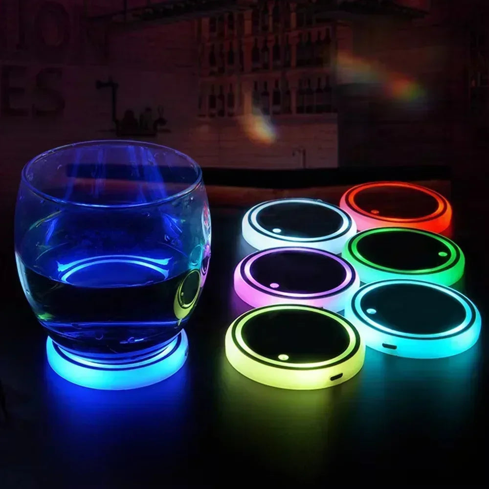 Aureon LED cup holder coaster feature details