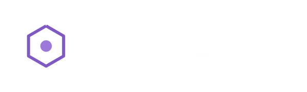 Aureon logo - purple hexagon mark with white wordmark