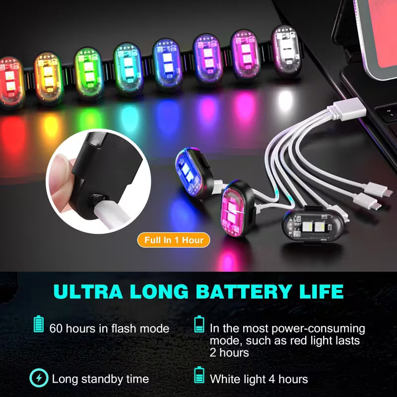 Aureon 4-Pack Wireless LED Interior Lights with Remote